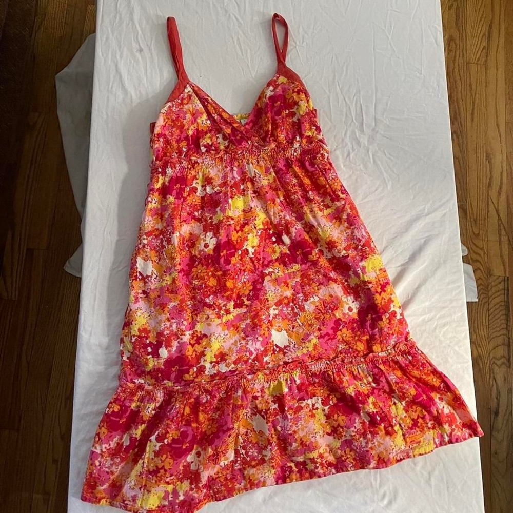 Vintage SO Pink Yellow Y2K Easter Spring Mini Dress